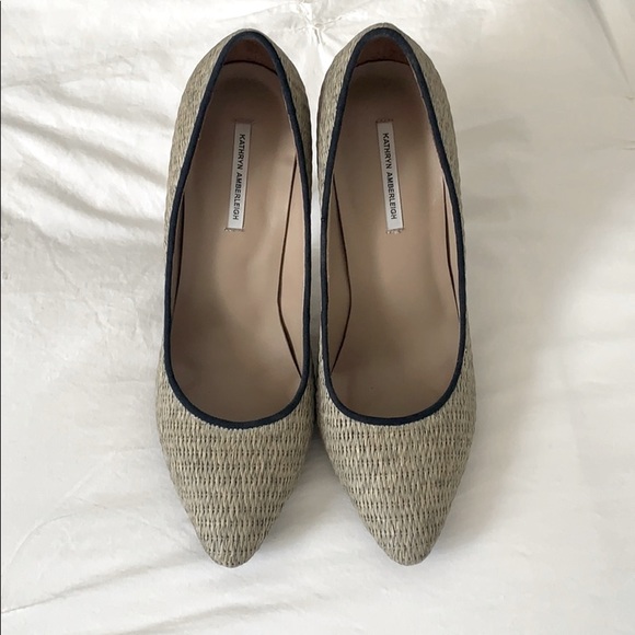 SOLD Kathryn Amberleigh Raffia Stilettos size 8 - Picture 3 of 8